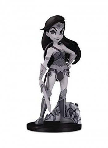 Artists Alley Wonder Woman  Black And White Variant By Chrissie Zullo Designer Vinyl Figure 9x8x5inch
