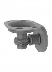 Continental Collection Tumbler And Toothbrush Holder Grey
