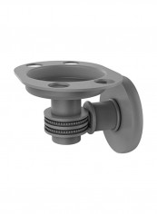 Continental Collection Tumbler And Toothbrush Holder Grey