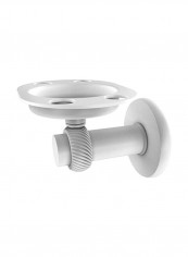 Mercury Collection Tumbler And Toothbrush Holder With Twisted Accents Matte White