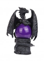 Decorative Dragon Strom Figure Black/Purple 10x6.75x6.25inch