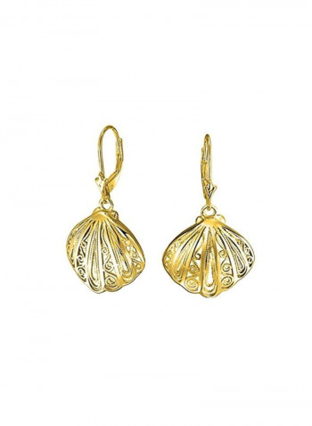 925 Sterling Silver 14 Karat Gold Plated Dangle Earrings