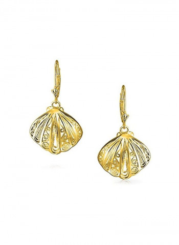 925 Sterling Silver 14 Karat Gold Plated Dangle Earrings