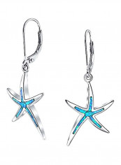 925 Sterling Silver Opal Studded Starfish Design Dangle Earrings reviews 925 Sterling Silver Opal Studded Starfish Design Dangle Earrings