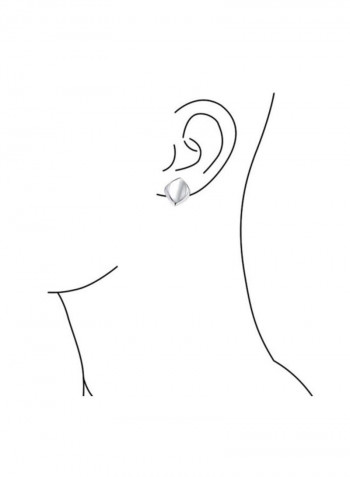925 Sterling Silver Oval Concave Earrings