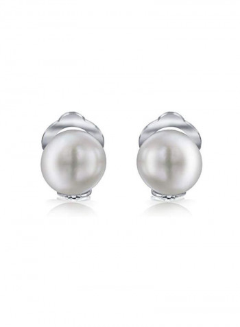 925 Sterling Silver Pearl Clip-Ons Earrings
