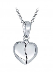 925 Sterling Silver Best Friend Mom Heart Locket Pendant Necklace