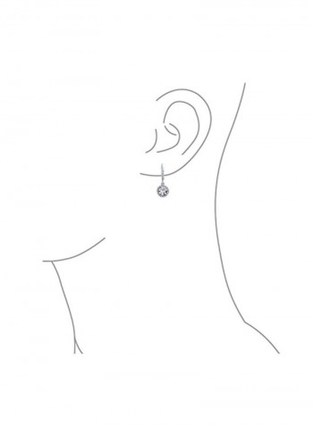 925 Sterling Silver Cubic Zirconia Drop Leverback Earrings