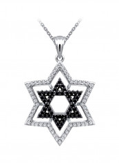 925 Sterling Silver Cubic Zirconia Studded Pendant Necklace