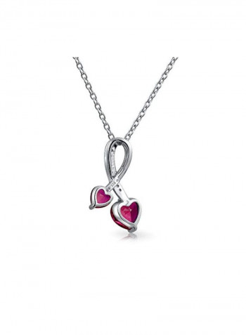 925 Sterling Silver Cubic Zirconia Studded Pendant