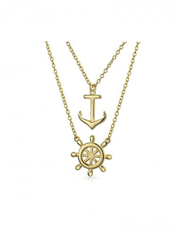 925 Sterling Silver 14 Carat Gold Plated Pendant Necklace