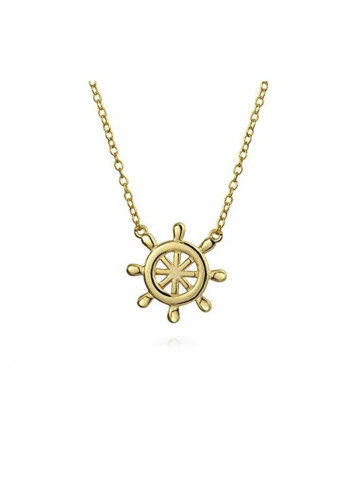 925 Sterling Silver 14 Carat Gold Plated Pendant Necklace