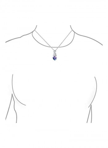 925 Sterling Silver Cubic Zirconia Heart Shape Infinity Pendant