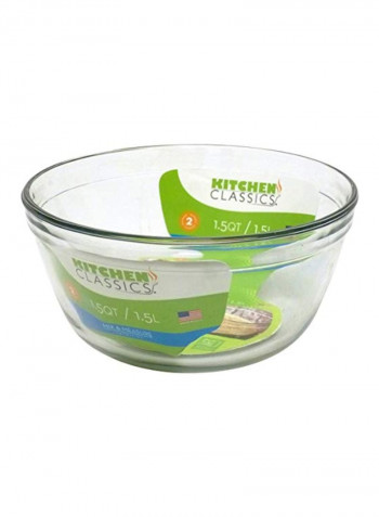 Mixing Bowl Clear 7.25x7.25x3.75inch