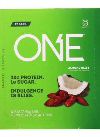 Pack Of 12 One Bar Almond Bliss Flavour
