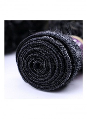 3-Piece Wavy And Curly Hair Extension Set Brown/Black