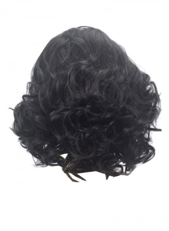 Lace Front Synthetic Short Wavy Wig Black