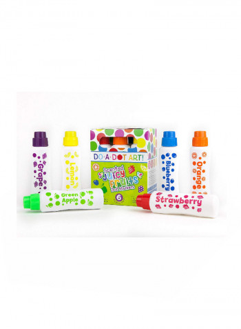 Pack Of 6 Fruit Scentet Dot Marker 4.2 X 2.8 X 5.2 Inch