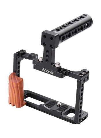 Protective Camera Cage With Top Metal Handle Black/Brown