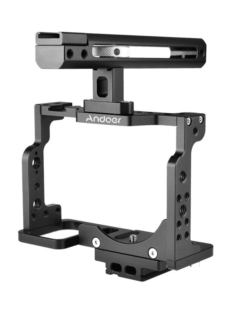 C15-B Top Handle Camera Cage With Cold Shoe Mount Black