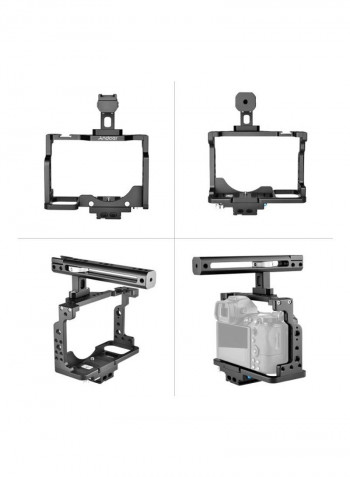 C15-B Top Handle Camera Cage With Cold Shoe Mount Black