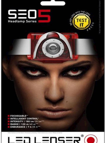 LED Lenser Seo3 Directional Head Torch - Red