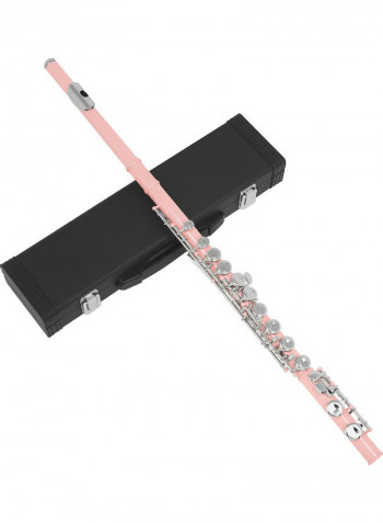 16-Hole Western Concert Flute Nickel Plated Instrument with Accessories
