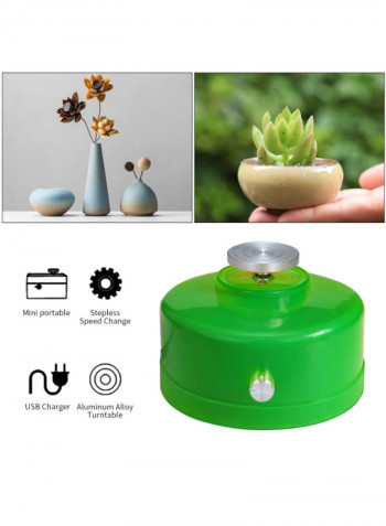 USB Mini Pottery Ceramic Machine Green 4.3centimeter