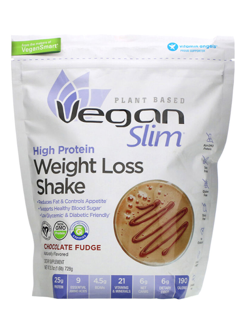 Vegan Slim High Protein Weight Loss Chocolate Fudge Shake