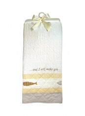 Embroidered Cotton Crib Quilt