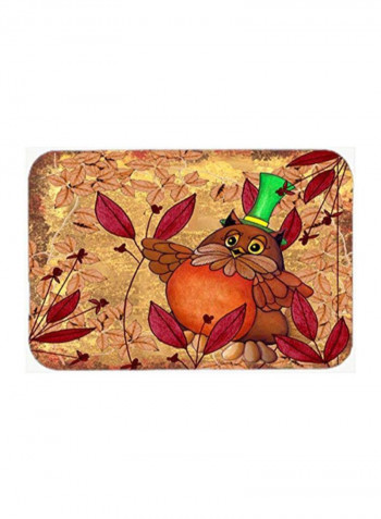 Hootie Fall Owl Kitchen/Bath Mat Multicolour 18 x 24inch