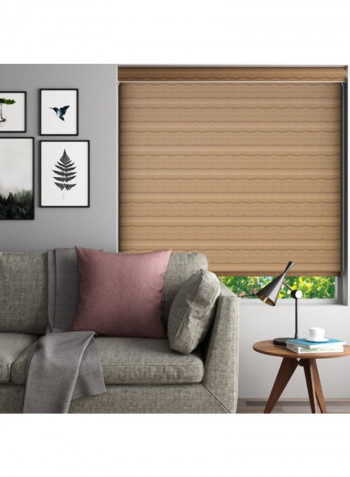 Single Mist Solar Roller Non-Blackout Window Shade Brown 200x150cm