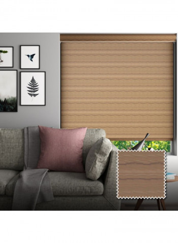 Single Mist Solar Roller Non-Blackout Window Shade Brown 200x150cm