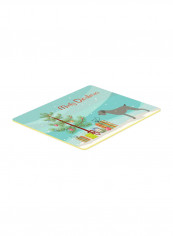 German Wirehaired Pointer Merry Christmas Tree Kitchen/Bath Mat Multicolour 18 x 18inch