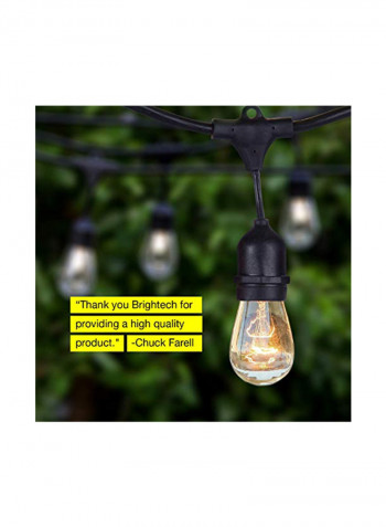 Waterproof Outdoor String Light Yellow 48feet