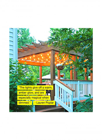 Waterproof Outdoor String Light Yellow 48feet