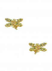 14 Karat Gold Plated Cubic Zirconia Studded Butterfly Stud Earrings reviews 14 Karat Gold Plated Cubic Zirconia Studded Butterfly Stud Earrings