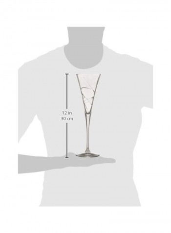 2-Piece Toasting Flute Glass Set Clear 10.75inch