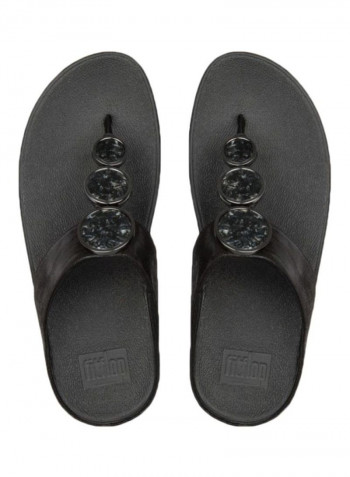 Halo Shimmer Sandals Black