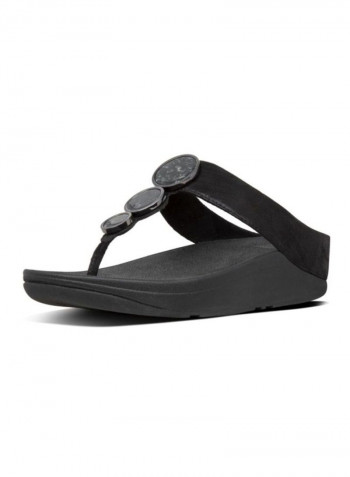 Halo Shimmer Sandals Black