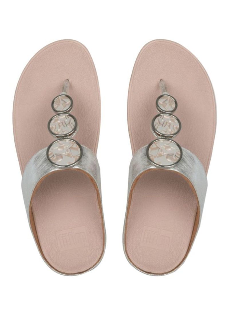 Halo Shimmer Thong Sandals Mink