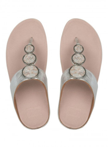 Halo Shimmer Thong Sandals Mink