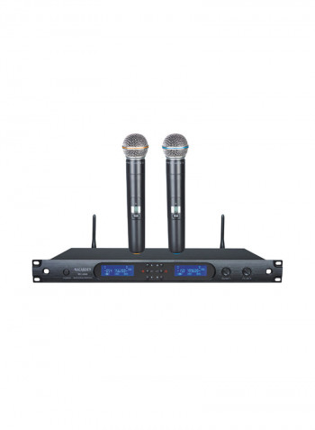 Dual Channel Microphone System 88-MC8008B Black