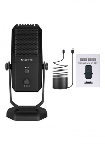 USB Studio Recording Condenser Microphone SF-900 V6462 Black