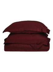 3-Piece Premium Combed Duvet Cover Set Burgundy Twin