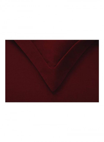 3-Piece Premium Combed Duvet Cover Set Burgundy Twin
