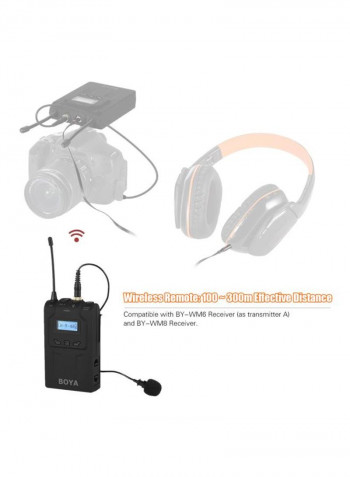 BY-WM8T Digital Wireless Bodypack Transmitter LU-D5381 Black