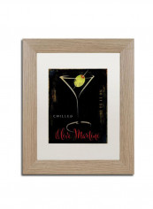 Olive Martini I Wooden Framed Wall Art Black 11 x 14inch
