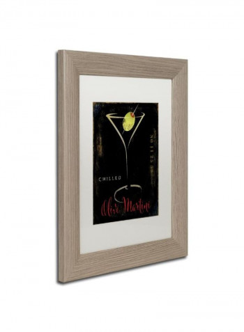 Olive Martini I Wooden Framed Wall Art Black 11 x 14inch