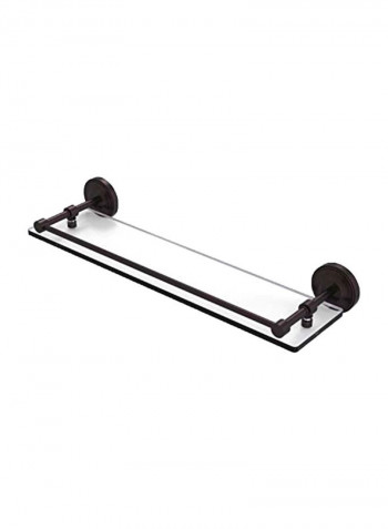 Prestige Regal Wall Mounted Bathroom Shelf Brown/Clear 22inch